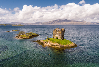 Castle Stalker near Port Appin - see something uniquely Scottish on your Scottish Golf Tour